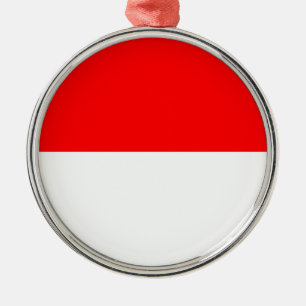 Bandera indonesia (Indonesia) Ornamento cerámico