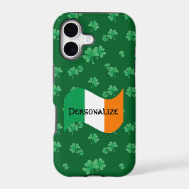 Bandera irlandesa con patrón de Shamrock