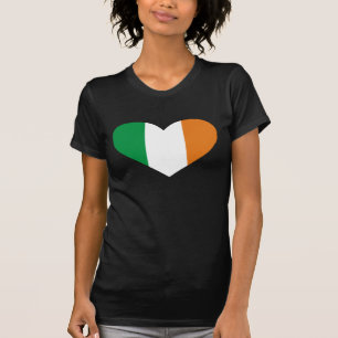 Bandera irlandesa en una camisa para mujer de la
