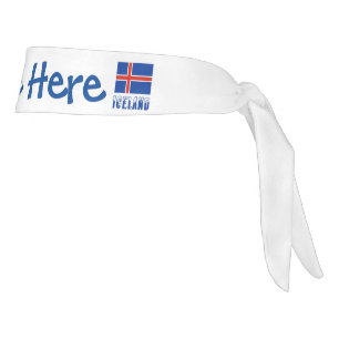 Bandera islandesa personalizada en azul