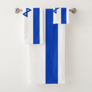 Bandera israelí azul y blanca moderna