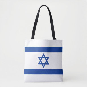 Bandera israelí de la bolsa de asas de las compras