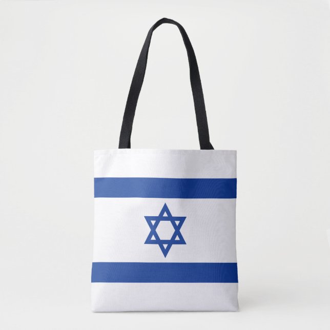 Bandera israelí de la bolsa de asas de las compras (Anverso)