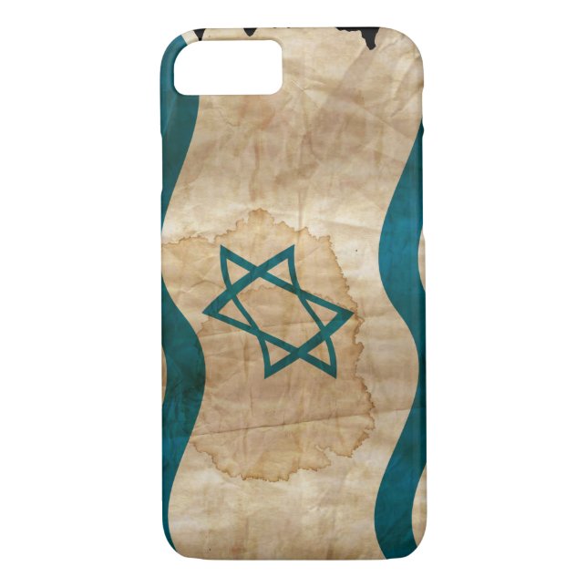 Bandera israelí en Funda de iPhone 7 de época (Reverso)