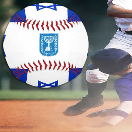 Bandera israelí y bolas de béisbol / deportes de I