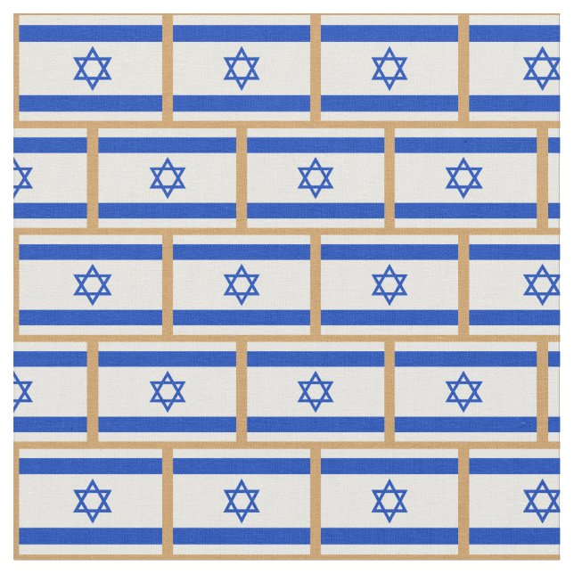 Bandera israelí y tela judía/moda israelí (De cerca)