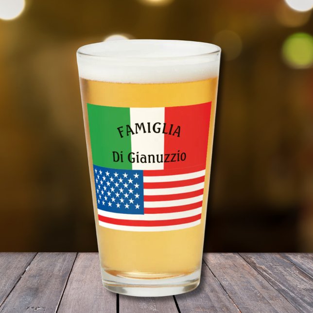 Bandera italiana Bandera estadounidense Orgullo it (Flag of Italy American Flag
Italian American Pride
Glass Tumbler)
