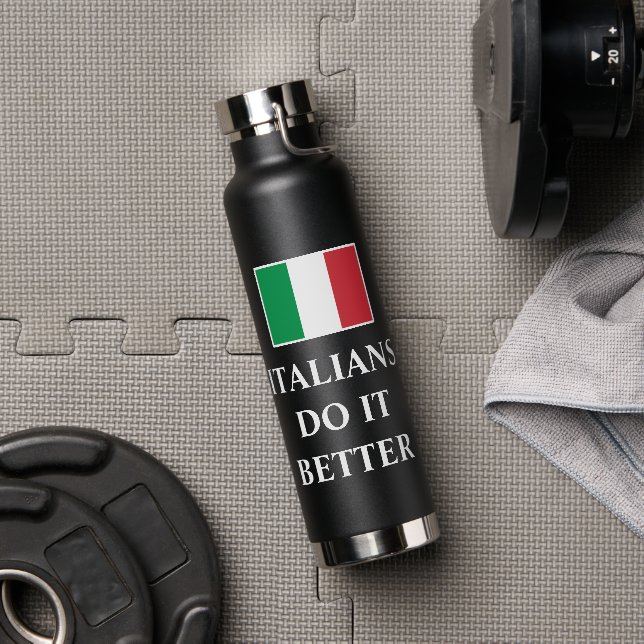 Bandera italiana botella de agua personalizado de  (Gimnasio)