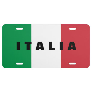 Bandera italiana de la placa de la matrícula itali