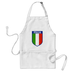 Bandera italiana que cocina el delantal