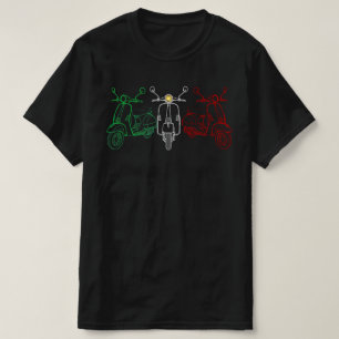 Bandera Italiana Scooter Camiseta Tricolor Moto