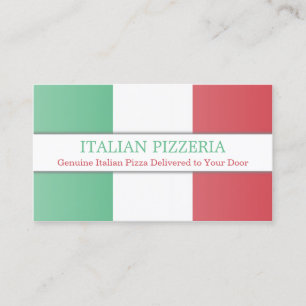 Bandera italiana, tarjeta de visita completamente
