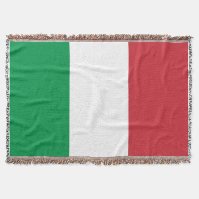 Bandera italiana tejida con manta de tiro | Tricol (Anverso)
