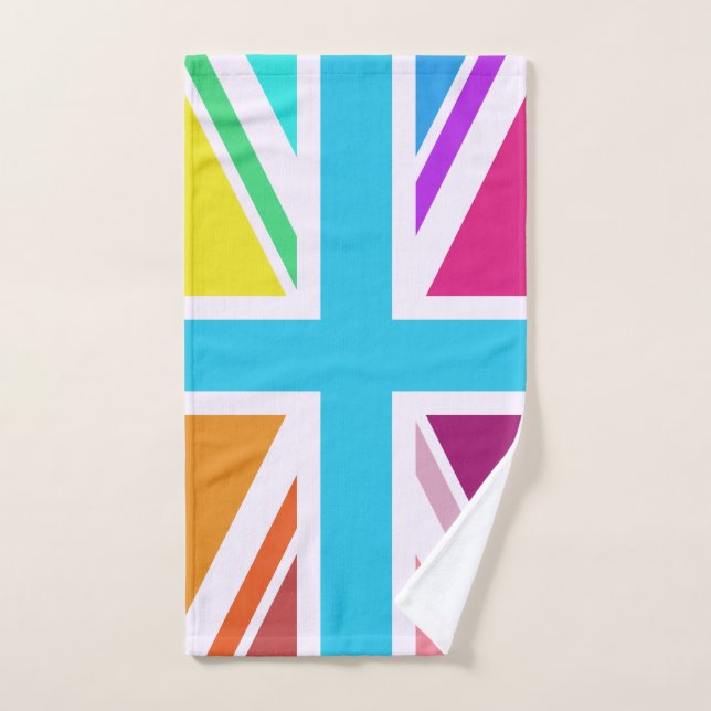 Bandera/Jack de unión multicolor (Toalla de mano)