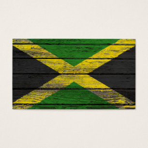 Bandera jamaicana con efecto de madera áspero del