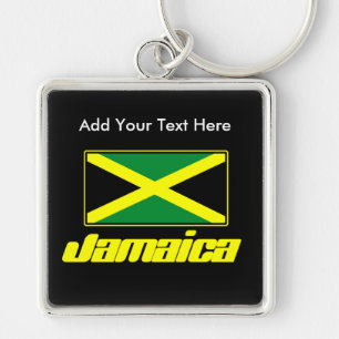 Bandera jamaicana, llavero de lujo personalizado