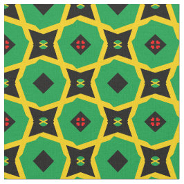 Bandera jamaiquina y tela jamaicana de moda