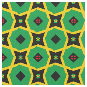 Bandera jamaiquina y tela jamaicana de moda