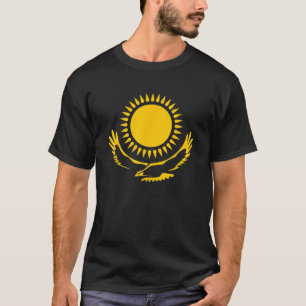 Bandera kazaja águila camiseta con camiseta