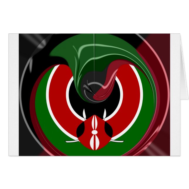 Bandera keniana fluida: Un diseño moderno (Anverso (Horizontal))