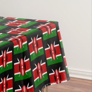 Bandera keniana y decoración de manteles culinari