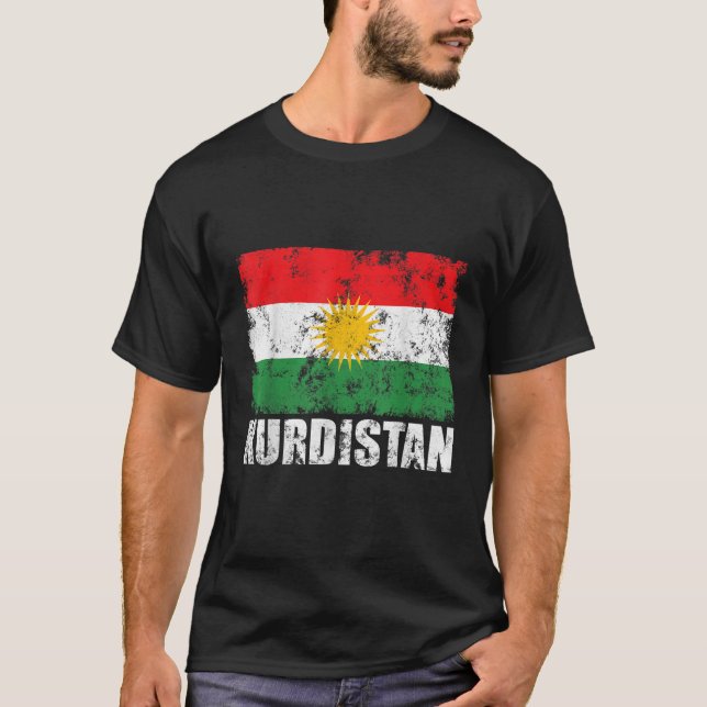 Bandera kurda Rojava Kurda Graciosa Kurda Camiseta (Anverso)