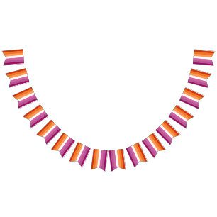 Bandera lesbiana Banner Bunting Fiesta LGBT