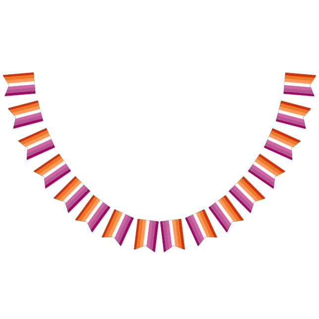 Bandera lesbiana Banner Bunting Fiesta LGBT (Todo)