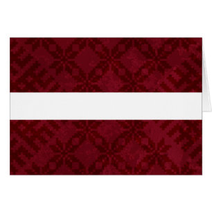Bandera letona con patrón Auseklis