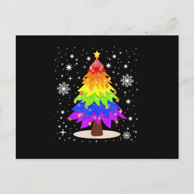 Bandera LGBT Árbol de Navidad Feliz Navidad Gay LG (Anverso)