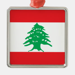 Bandera libanesa (Bandera del Líbano) Ornamento ce