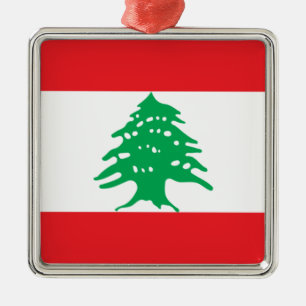 Bandera libanesa (Bandera del Líbano) Ornamento ce