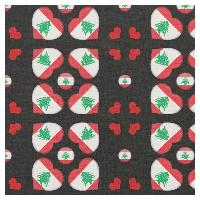 Bandera libanesa y tela de moda del Líbano (De cerca)
