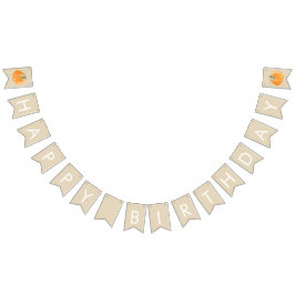 Bandera linda del feliz cumpleaños de la calabaza