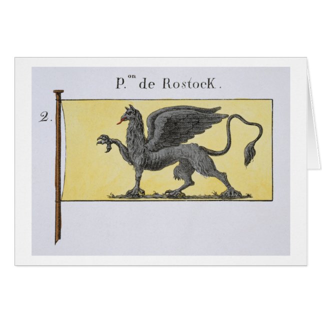 Bandera marítima con el emblema del grifo que (Anverso (Horizontal))