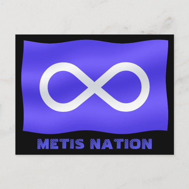 Bandera Metis Postales Tarjetas Metis Primeras Nac (Anverso)