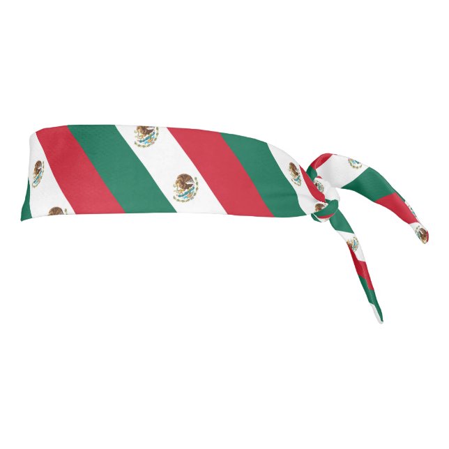 Bandera mexicana de la cabeza deportiva personaliz (Girar 90)