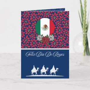 Bandera Mexicana Española Día de Reyes Navidad