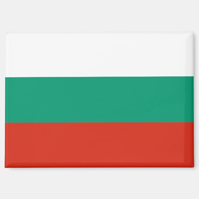 Bandera nacional de Bulgaria Rectángulo imán (Anverso)
