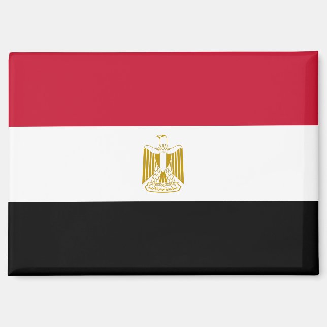Bandera nacional de Egipto Rectángulo imán (Anverso)