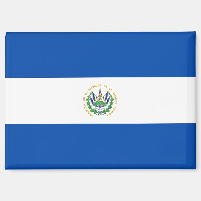 Bandera nacional de El Salvador Rectángulo imán (Anverso)