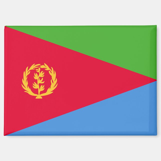 Bandera nacional de Eritrea Rectangle imán (Anverso)