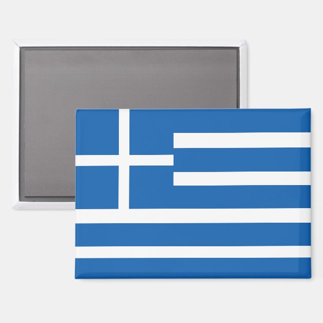 Bandera Nacional de Grecia Rectángulo imán (Anverso/Reverso)