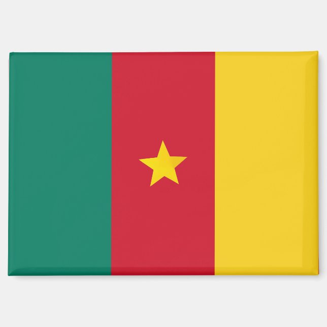 Bandera nacional del imán del Rectángulo de Camerú (Anverso)