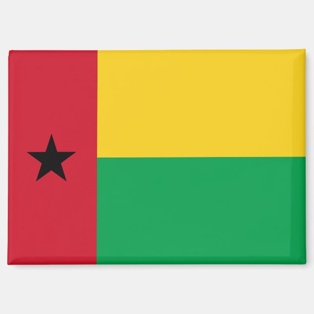 Bandera nacional del imán del Rectángulo de Guinea (Anverso)