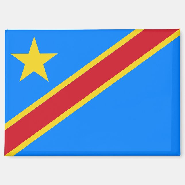 Bandera nacional del imán del Rectángulo de la RDC (Anverso)