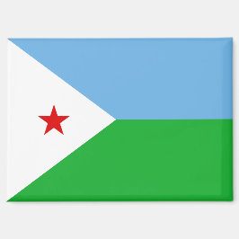 Bandera nacional del imán Rectángulo de Djibouti