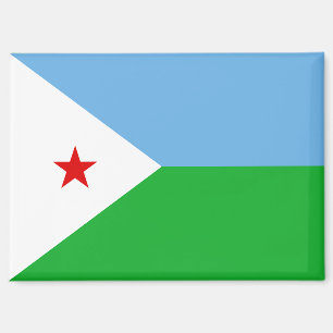 Bandera nacional del imán Rectángulo de Djibouti