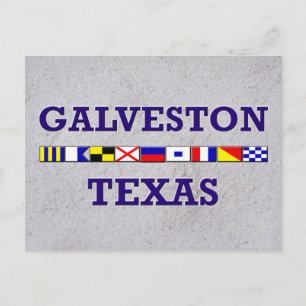 Bandera Náutica Galveston - Postal de arena