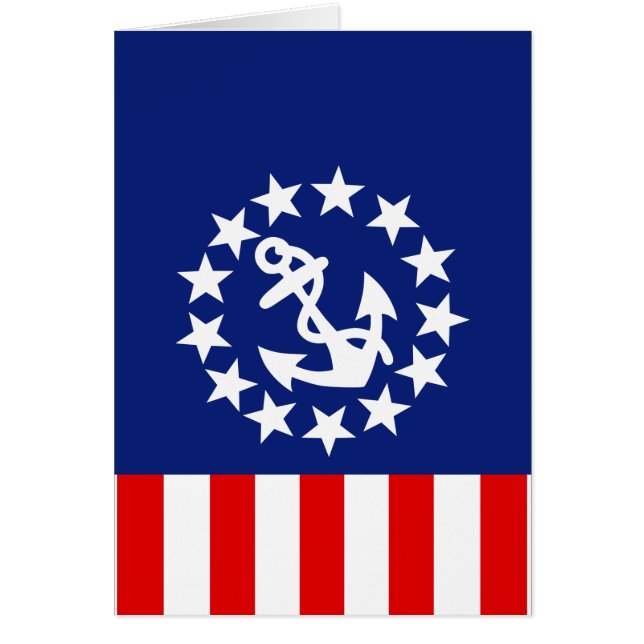 Bandera náutica norteamericana en el puerto deport (Frente)